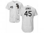 Chicago White Sox #45 Bobby Jenks White Black Flexbase Authentic Collection MLB Jersey