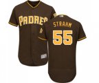 San Diego Padres #55 Matt Strahm Brown Alternate Flex Base Authentic Collection Baseball Jersey