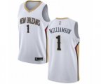 New Orleans Pelicans #1 Zion Williamson Swingman White Basketball Jersey - Association Edition