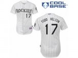 Colorado Rockies #17 Todd Helton Replica White Home Cool Base MLB Jersey