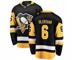 Pittsburgh Penguins #6 Jamie Oleksiak Authentic Black Home Fanatics Branded Breakaway NHL Jersey