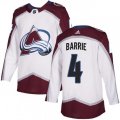 Colorado Avalanche #4 Tyson Barrie White Road Authentic Stitched NHL Jersey