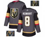 Vegas Golden Knights #8 Griffin Reinhart Authentic Gray Fashion Gold NHL Jersey