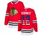 Chicago Blackhawks #12 Alex DeBrincat Authentic Red USA Flag Fashion NHL Jersey