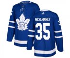 Toronto Maple Leafs #35 Curtis McElhinney Authentic Royal Blue Home NHL Jersey