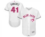 Toronto Blue Jays #41 Aaron Sanchez Authentic White 2016 Mother's Day Fashion Flex Base Baseball Jersey