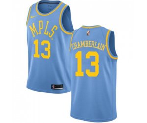 Los Angeles Lakers #13 Wilt Chamberlain Swingman Blue Hardwood Classics NBA Jersey