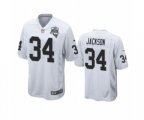 Las Vegas Raiders #34 Bo Jackson White 2020 Inaugural Season Game Jersey