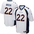 Denver Broncos #22 Tramaine Brock Game White NFL Jersey