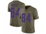 Minnesota Vikings #84 Randy Moss Olive Men Stitched NFL Limited 2017 Salute To Service Jersey