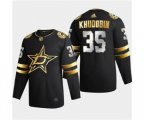 Dallas Stars #35 Anton Khudobin Black Golden Edition Limited Stitched Hockey Jersey