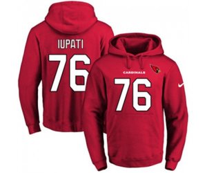 Arizona Cardinals #76 Mike Iupati Red Name & Number Pullover Hoodie