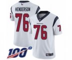 Houston Texans #76 Seantrel Henderson White Vapor Untouchable Limited Player 100th Season Football Jersey