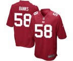 New York Giants #58 Carl Banks Game Red Alternate Football Jersey