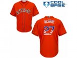 Houston Astros #27 Jose Altuve Replica Orange USA Flag Fashion MLB Jersey