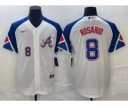 Atlanta Braves #8 Eddie Rosario Number White 2023 City Connect Cool Base Stitched Jersey1