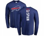 Buffalo Bills #67 Quinton Spain Royal Blue Backer Long Sleeve T-Shirt