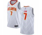 Atlanta Hawks #7 Jeremy Lin Authentic White NBA Jersey - Association Edition