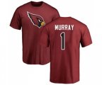 Arizona Cardinals #1 Kyler Murray Maroon Name & Number Logo T-Shirt