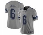 Dallas Cowboys #6 Chris Jones Limited Gray Inverted Legend Football Jersey