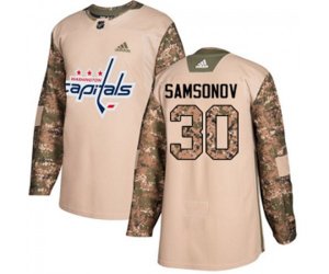 Washington Capitals #30 Ilya Samsonov Authentic Camo Veterans Day Practice NHL Jersey