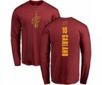 Cleveland Cavaliers #10 Darius Garland Maroon Backer Long Sleeve T-Shirt