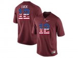 2016 US Flag Fashion-2016 Men's Stanford Cardinal Andrew Luck #12 College Football Jersey - Cardinal