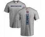 Denver Broncos #31 Justin Simmons Ash Backer T-Shirt
