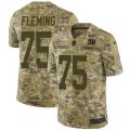 New York Giants #75 Cameron Fleming Camo Stitched NFL Limited 2018 Salute To Service Jersey