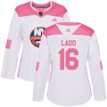 Women New York Islanders #16 Andrew Ladd Authentic White Pink Fashion NHL Jersey