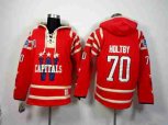 Washington Capitals #70 Braden Holtby Red [pullover hooded sweatshirt]