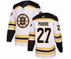 Adidas Boston Bruins #27 John Moore Authentic White Away NHL Jersey
